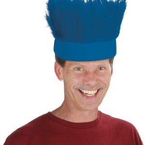 Beistle Blue Hairy Costume Headband-1 Pc, one size Sports party